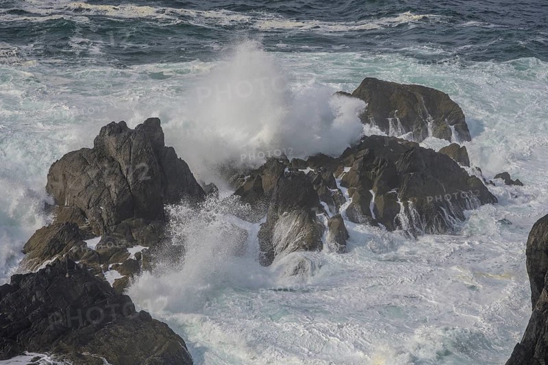 Waves blazing against cliffs, Ballaghboy, Kilnamanagh, County Cork, Ireland
