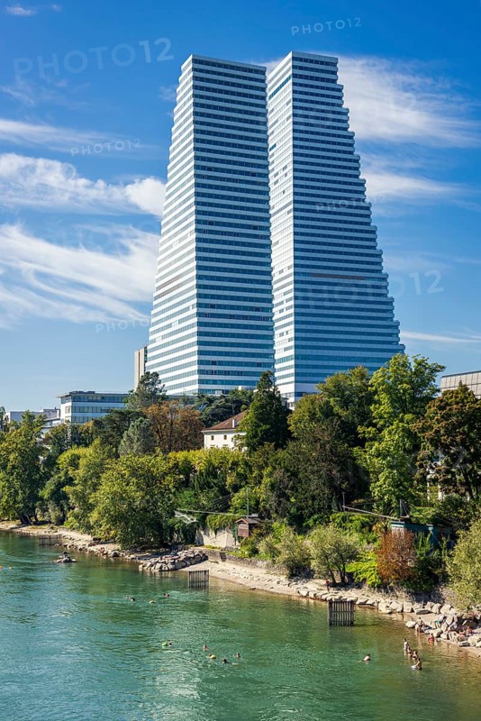 Roche Tower on the Rhine in Basel