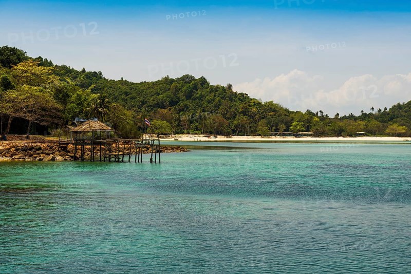 Island with coral reef, Koh Talu, Prachuap Khiri Khan Province, Central Thailand, Thailand