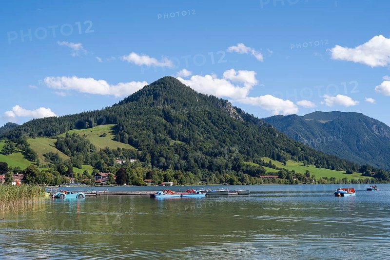 Landscape at Schliersee, Mangfall Mountains, Upper Bavaria, Bavaria, Germany