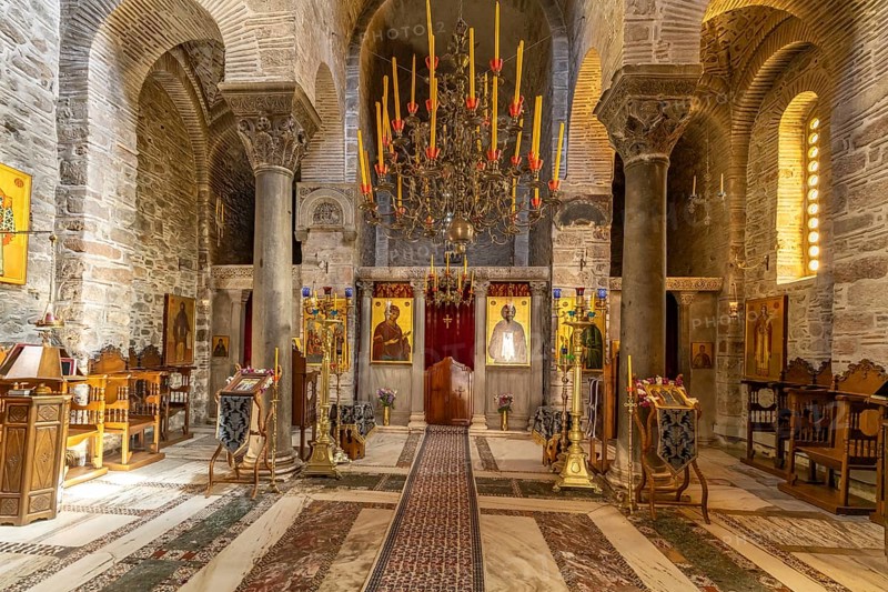 Catholic of Hosios Lukas Monastery, UNESCO World Heritage Site in Steiri, Greece