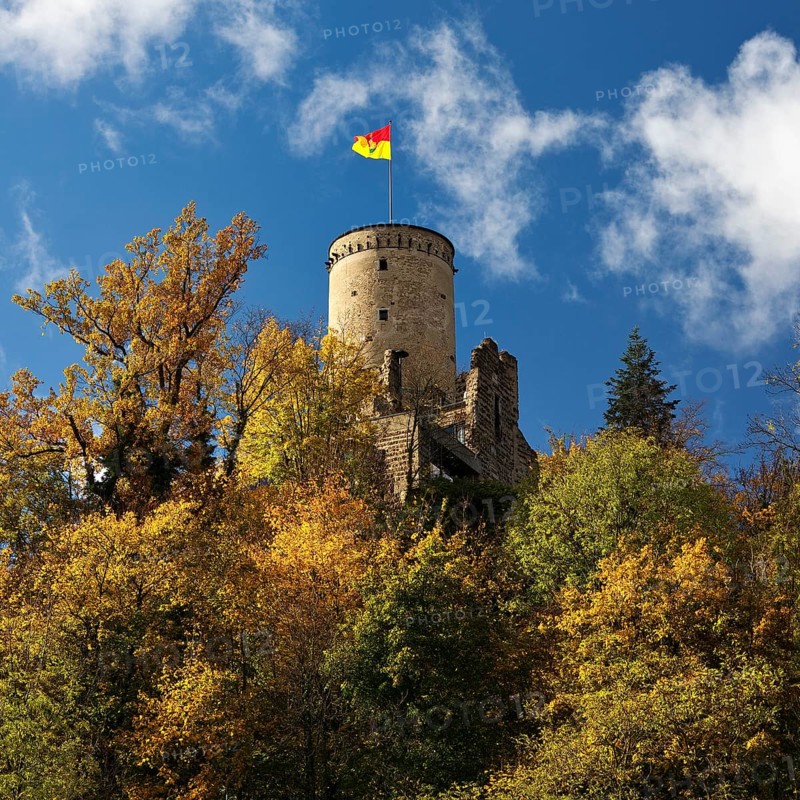 Godesburg in autumn, Bad Godesberg, Bonn, North Rhine-Westphalia, Germany