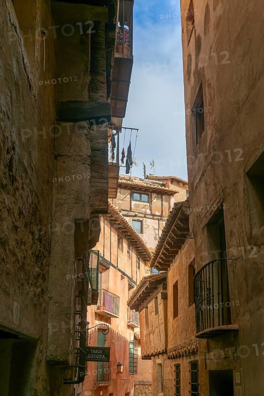 Historic buildings in medieval village of Albarracín, Teruel province, Aragon, Spain