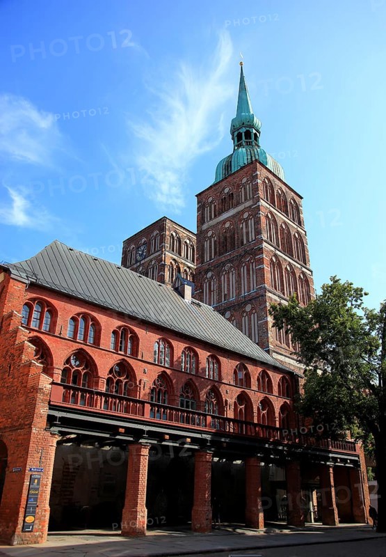 St. Nicholas Church, also St. Nicholas Church, in the urban area of Altstadt, Stralsund, Vorpommern-Rügen district, Mecklenburg-Western Pomerania, Germany