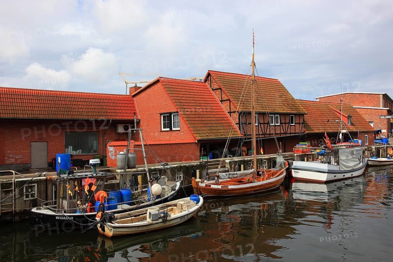 The Old Harbour in Wismar, Nordwestmecklenburg district, Mecklenburg-Vorpommern, Germany