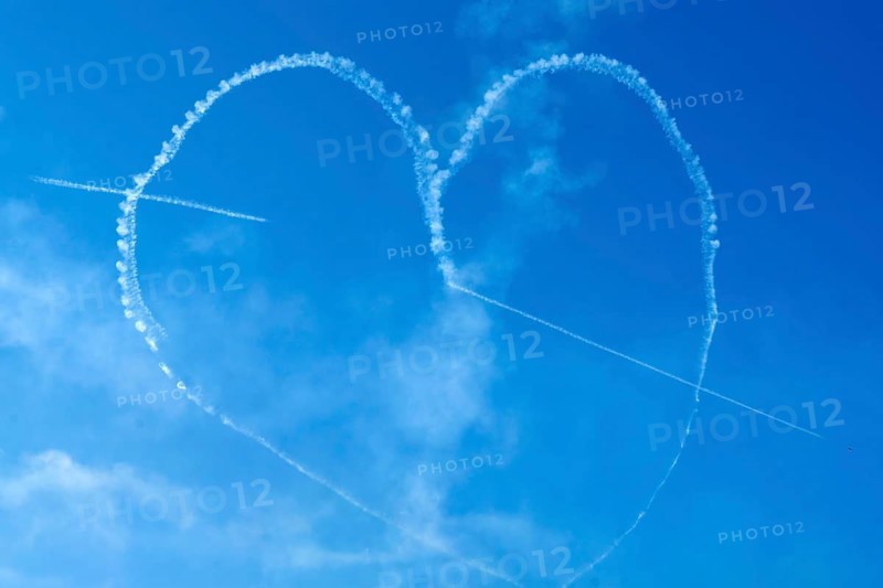 The Indian Air Force aerobatic team performs during an air show as part of the 93rd Air Force Day celebrations on November 8, 2025 in Guwahati, India