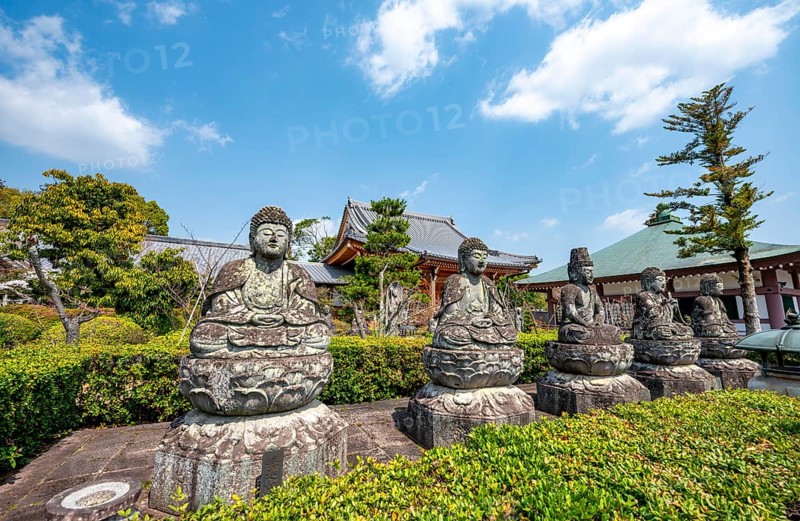 Stone Buddha Statues, Ninna-ji Renge-ji Temple, Buddhist Temple, Kyoto, Japan