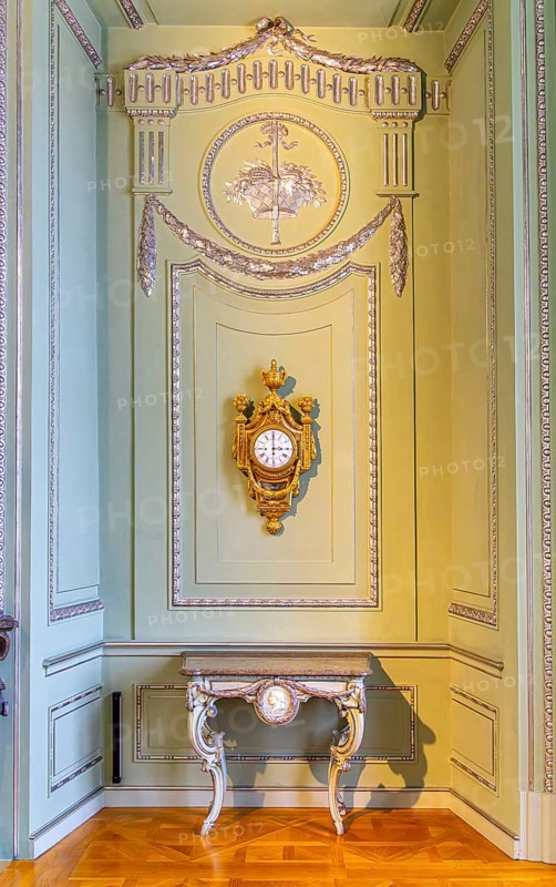 Interior design and exhibition rooms in the Würzburg Residence, imposing 18th century palace with frescoes, paintings and valuable works of art, Würzburg, Bavaria, Germany