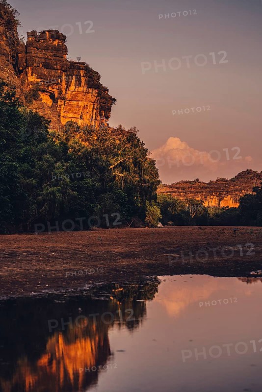 Special light atmosphere in the outback at Windjana Gorge National Park in Australia