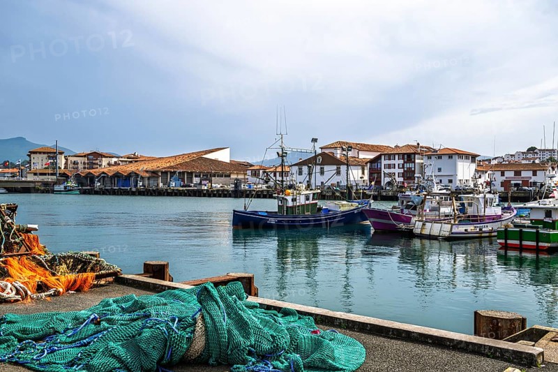 Marina in Saint-Jean-de-Luz, Nouvelle-Aquitaine, Pyrenees-Atlantiques, France