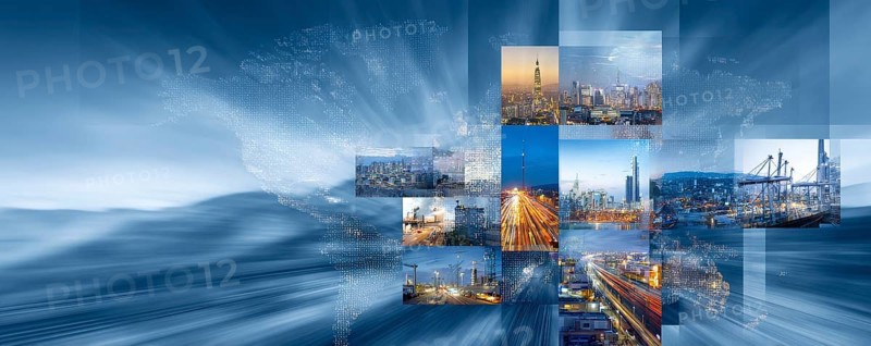 Concept of global international trade and commerce and interconnected businesses global corporations, AI generated