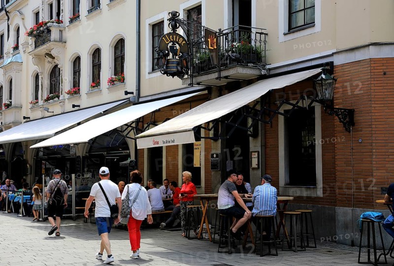 Uerige, the name of the Altbier brewed by Düsseldorfer Uerige Obergärige Hausbrauerei GmbH and the associated pub Zum Uerige in the historic centre of Düsseldorf, North Rhine-Westphalia, Germany