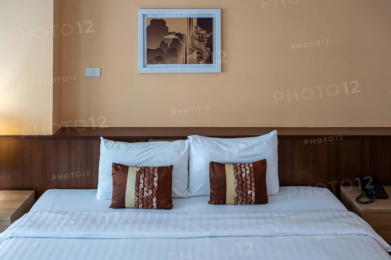 Hotel room double bed