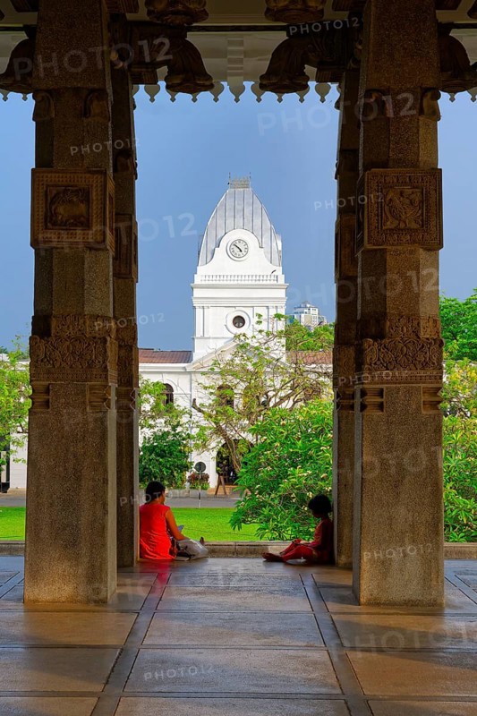 Independence Memorial Hall in Cinnamon Gardens, Colonnade, Colombo, Sri Lanka
