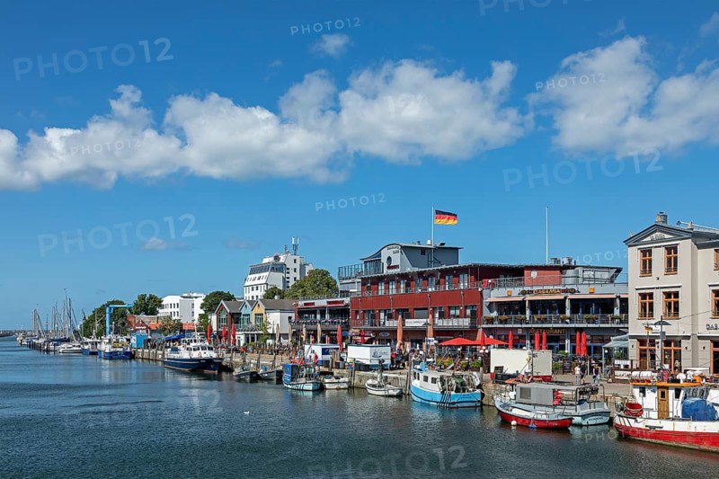 Boats, Der alte Strom, Warnemünde, Rostock, Mecklenburg-Vorpommern, Germany