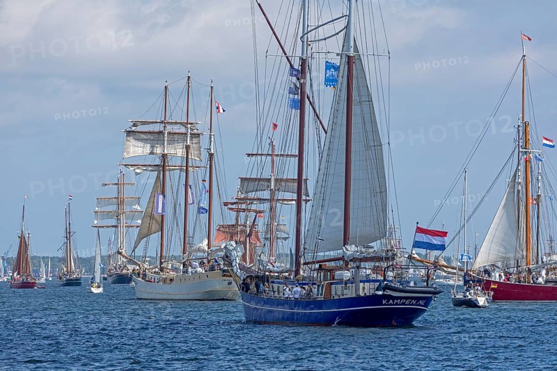 Sailing ships, windjammer parade, Kieler Woche, Kiel Fjord, Kiel, Schleswig-Holstein, Germany