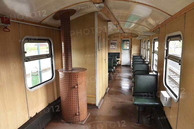 Raging Roland railway carriage on Rügen, Mecklenburg-Western Pomerania, Germany