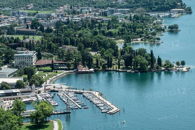 View of Riva del Garda, Italy, from the Bastione
