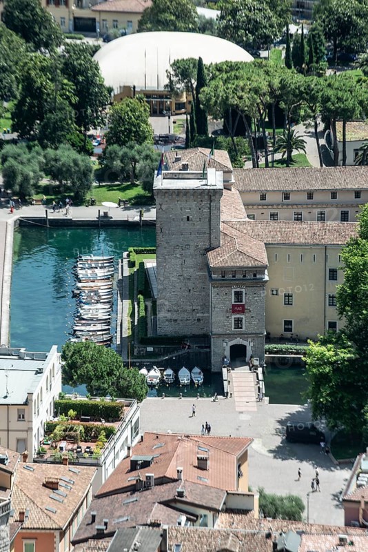 View of Riva del Garda, Italy, from the Bastione