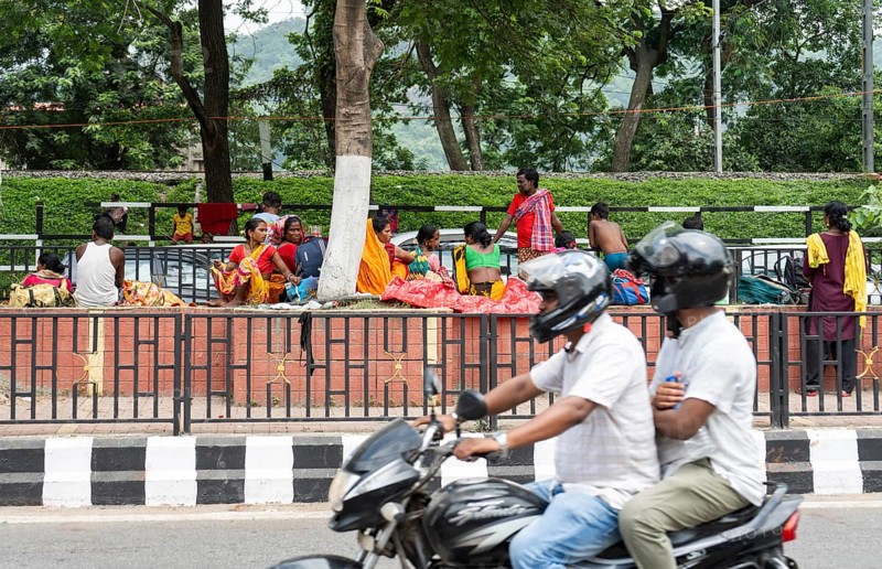 Devotees staying in street divider as they arrives to visit Kamakhya Temple during Ambubachi Mela, in Guwahati, India on June 22, 2025. The Ambubachi Mela is one of the most spiritually significant and culturally unique festivals in India