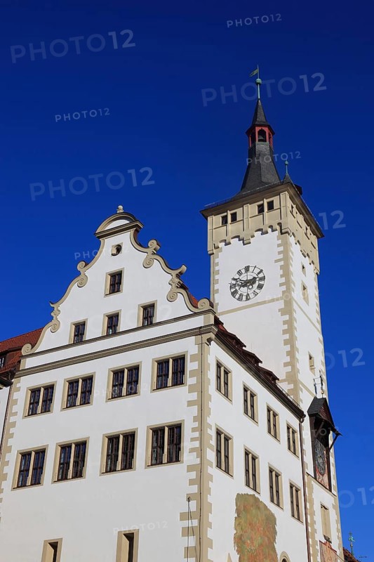Grafeneckart, oldest part of the town hall, Würzburg, Lower Franconia, Bavaria, Germany
