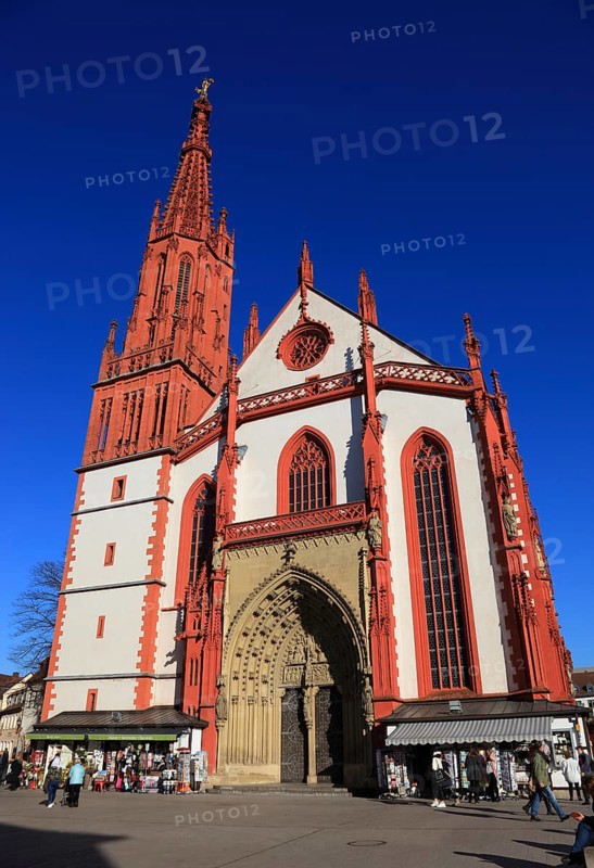 St Mary's Chapel on the Würzburg market square, Würzburg, Lower Franconia, Bavaria, Germany