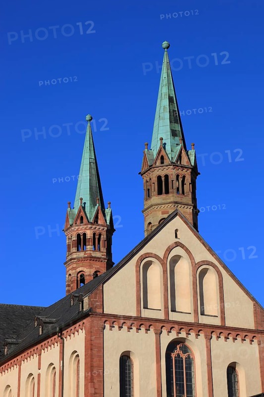 East view of St Kilian's Cathedral in Würzburg, Lower Franconia, Bavaria, Germany