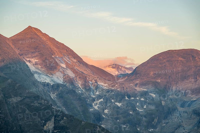 Sunrise in the Mountains at Hochalpenstraße, view from Fuscher Törl, Pinzgau, Salzburg, Austria