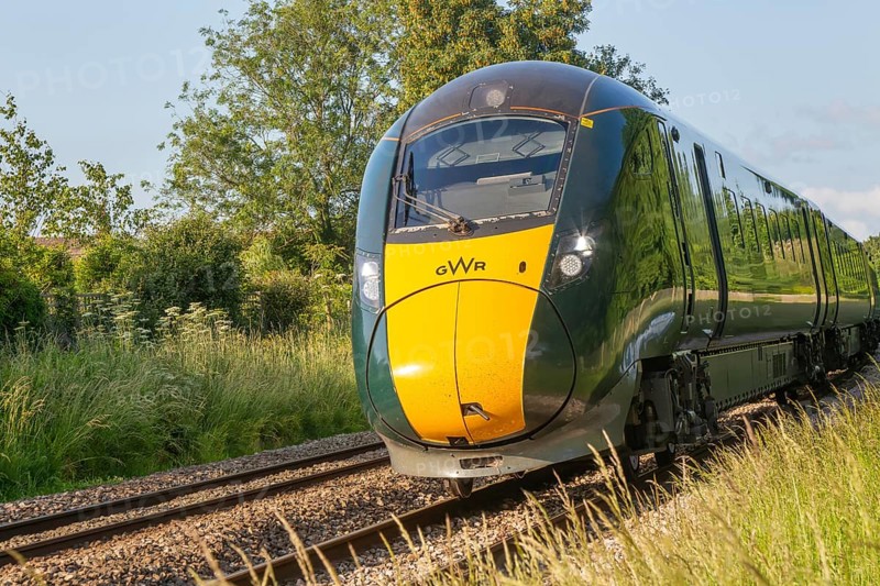 GWR British Rail Class 800 Inter City Express train, Pewsey, Wiltshire, England, UK