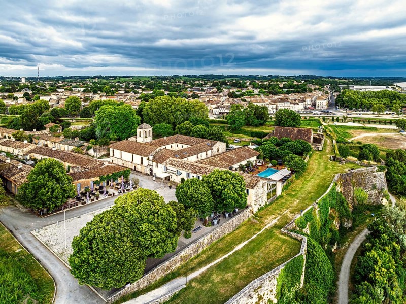 Citadel of Blaye from a drone, Blaye, Gironde Estuary, France