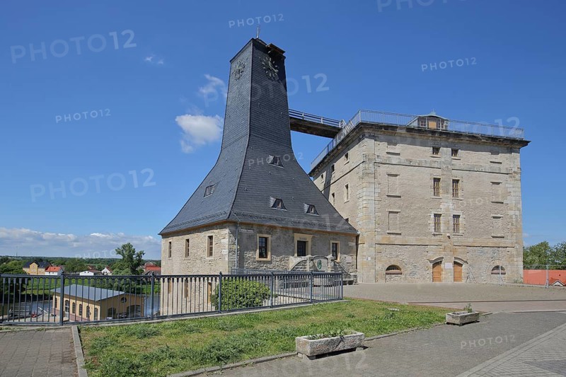Historic Borlachturm and Witzlebenturm, landmark, museum, Bad Dürrenberg, Saxony-Anhalt, Germany