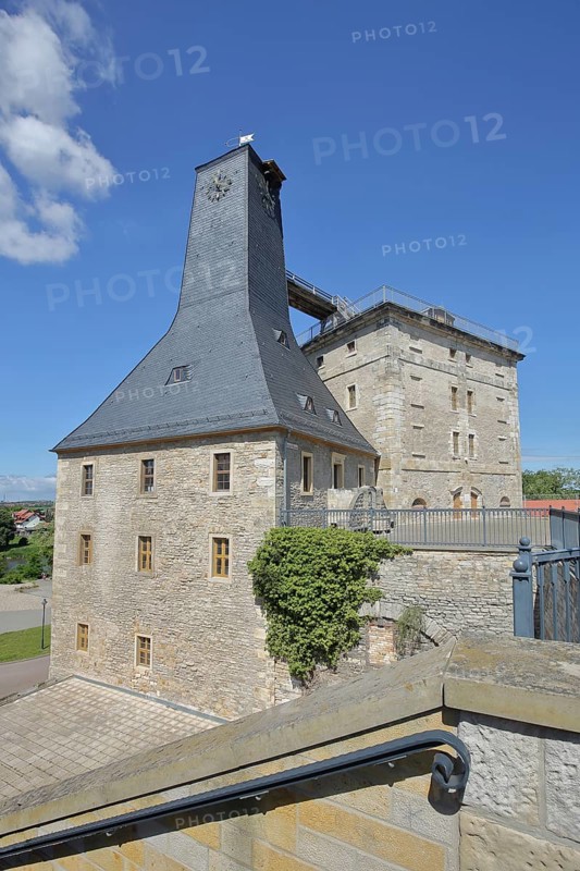 Historic Borlachturm and Witzlebenturm, landmark, museum, Bad Dürrenberg, Saxony-Anhalt, Germany
