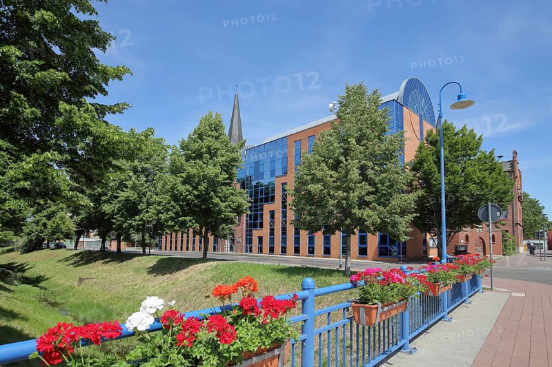 Modern town hall, Bitterfeld, Saxony-Anhalt, Germany