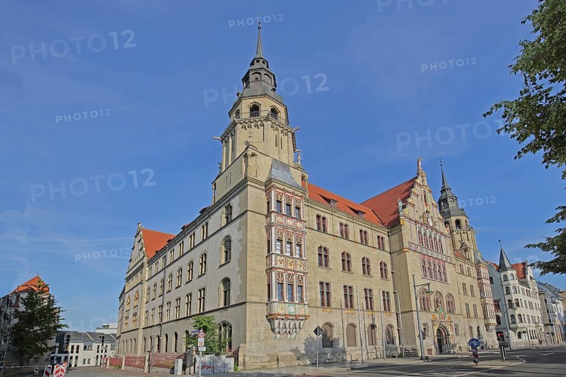 Historic building of the district court built in 1905, historicism, Halle an der Saale, Saxony-Anhalt, Germany