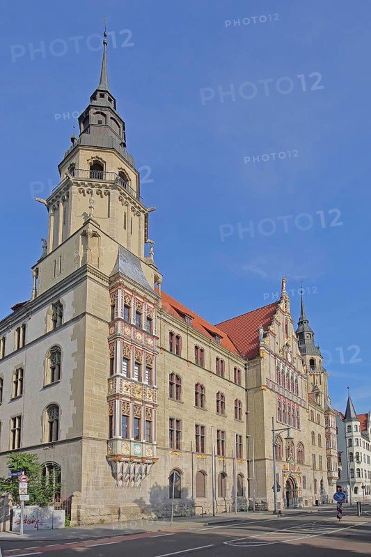Historic building of the district court built in 1905, historicism, Halle an der Saale, Saxony-Anhalt, Germany