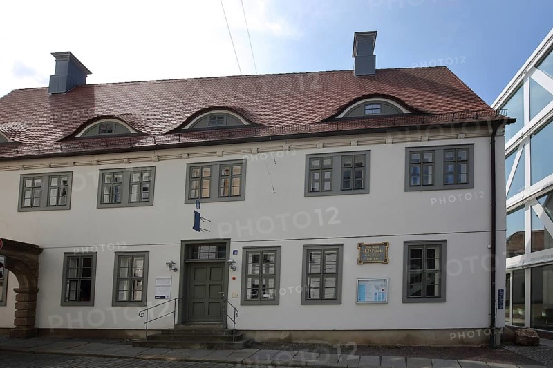 Building at the entrance to the Francke Foundations, Federal Cultural Foundation, Halle an der Saale, Saxony-Anhalt, Germany