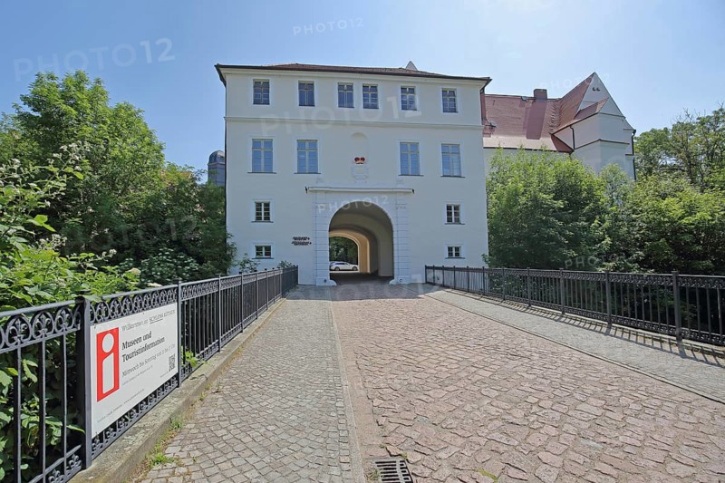 Entrance to the baroque museum and palace, Köthen, Saxony-Anhalt, Germany