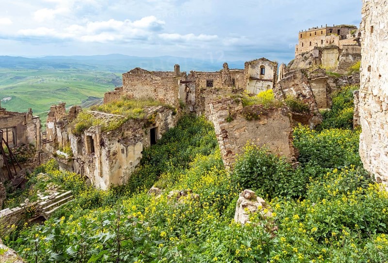 Ghost town of Craco, Basilicata, Italy