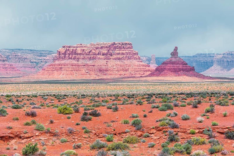 Valley of the Gods, elevated view, Utah, USA, North America