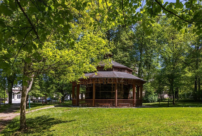 Graduation house, graduation grotto in the spa gardens, spa town, Bad Hall, Traunviertel, Upper Austria, Austria