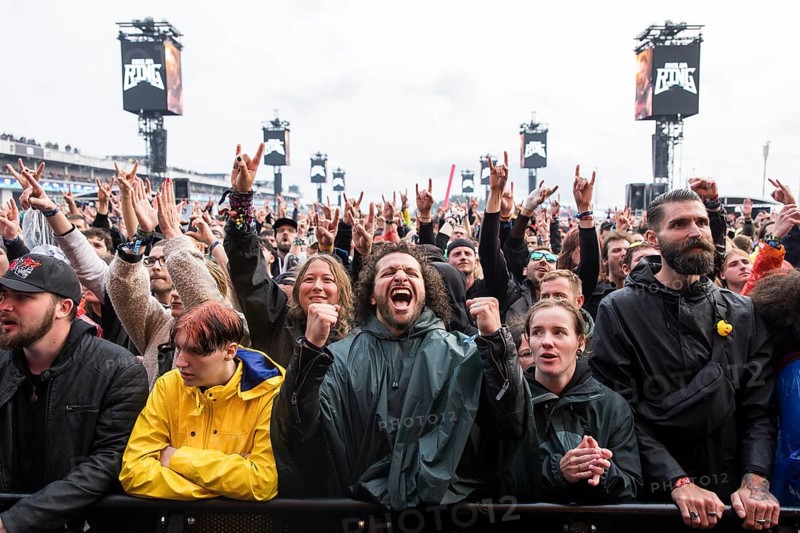 Festival visitors at the Rock am Ring Festival on Friday, Nürburgring race track race track, 07.06.2025