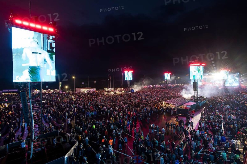 Main stage with monitors at the Rock am Ring Festival on Friday, Nürburgring race track race track, 07.06.2025