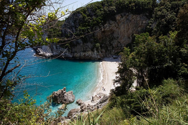 Fakistra Beach on the Aegean Sea, Pelion Peninsula, Thessaly, Greece