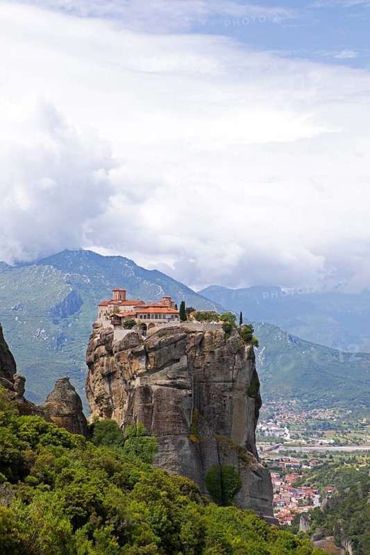 Agia Triada Monastery or Monastery of the Holy Trinity on a rock, Meteora Rocks and Monasteries, Kalambaka, Thessaly, Greece