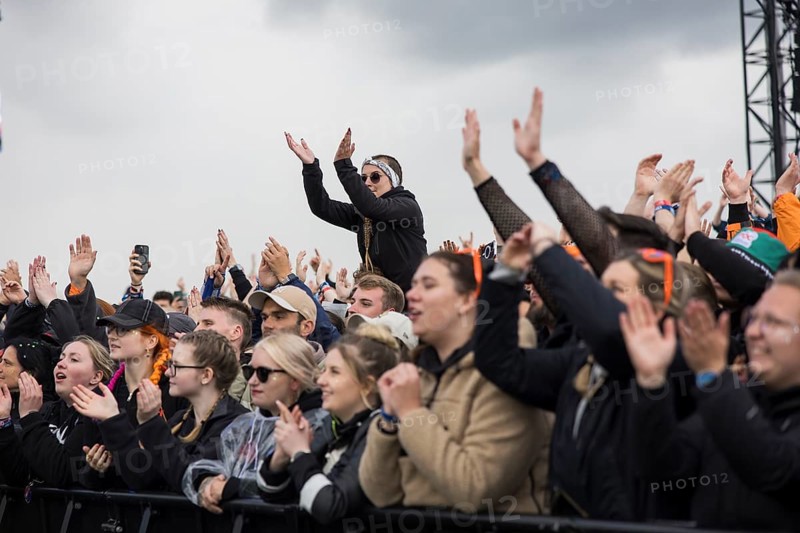 Kraftklub audience at a secret gig of the band at the Rock am Ring Festival on Saturday, Nürburgring race track race track, 07.06.2025