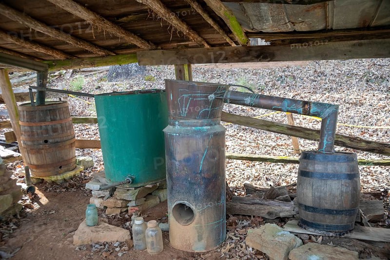 Clinton, Tennessee - A still at the Museum of Appalachia, a collection of pioneer buildings and artifacts