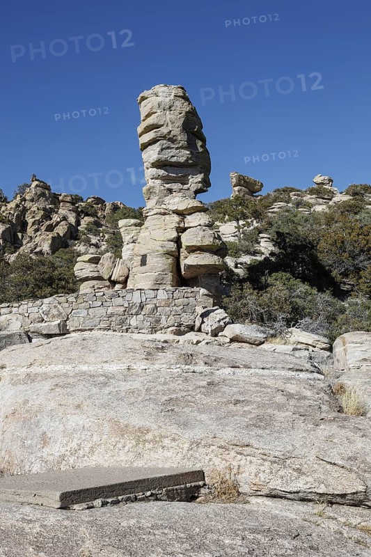 Hitchcock Pinnacle rock formation at the Windy Point Vista overlook along Mt. Lemmon Highway near Tucson, Arizona, USA