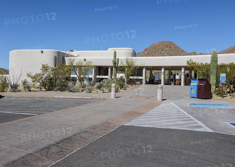 Entrance to the Red Hills Visitor Center of the Organ Pipe Cactus National Monument in southern Arizona, USA