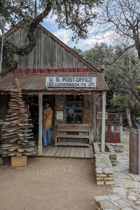 US post office in Luckenbach, Texas, USA