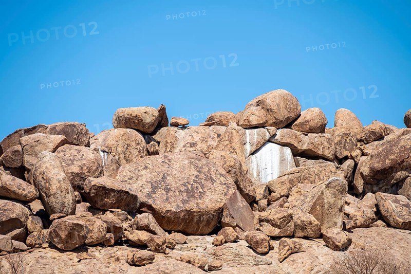 Rocks of a Klipschliefer colony, rock formation, Brandberg, Damaraland, Namibia
